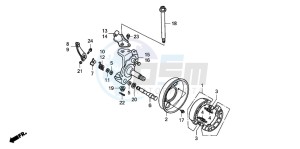 TRX90 SPORTRAX90 drawing KNUCKLE/FRONT BRAKE PANEL