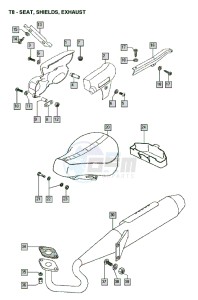 FLEXER_XL_45kmh_K8-L0 50 K8-L0 drawing Seat-shields-exhaust