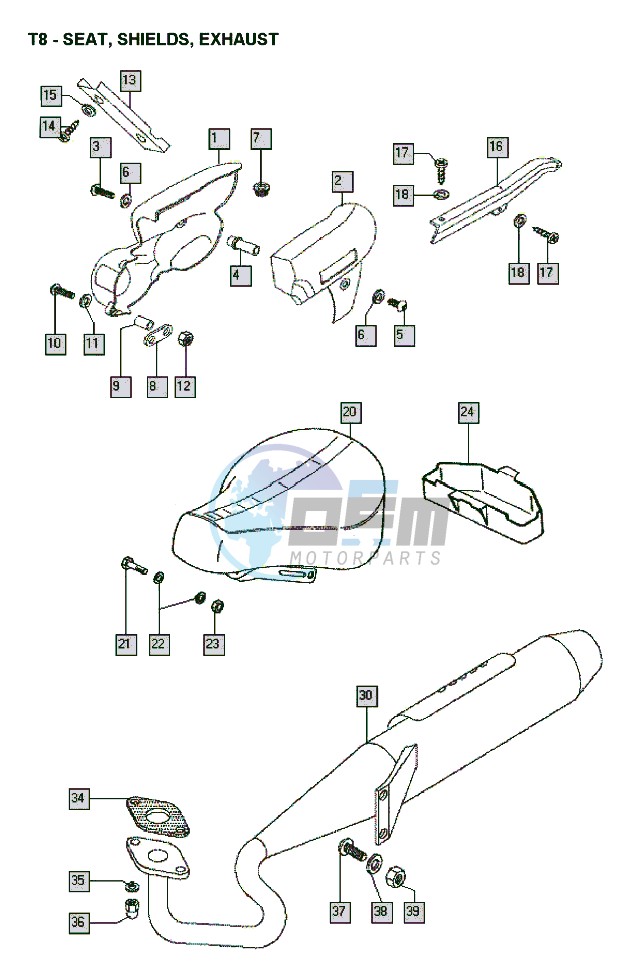 Seat-shields-exhaust