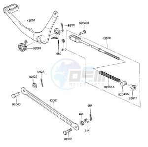 KE 100 B [KE100] (B9-F10) [KE100] drawing BRAKE PEDAL