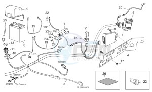 Atlantic 125-200-250 drawing Rear electrical system