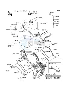 Z1000SX ABS ZX1000HDF FR GB XX (EU ME A(FRICA) drawing Fuel Tank