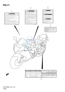 GSX-R600 (E21) drawing LABEL (GSX-R600L1 E21)