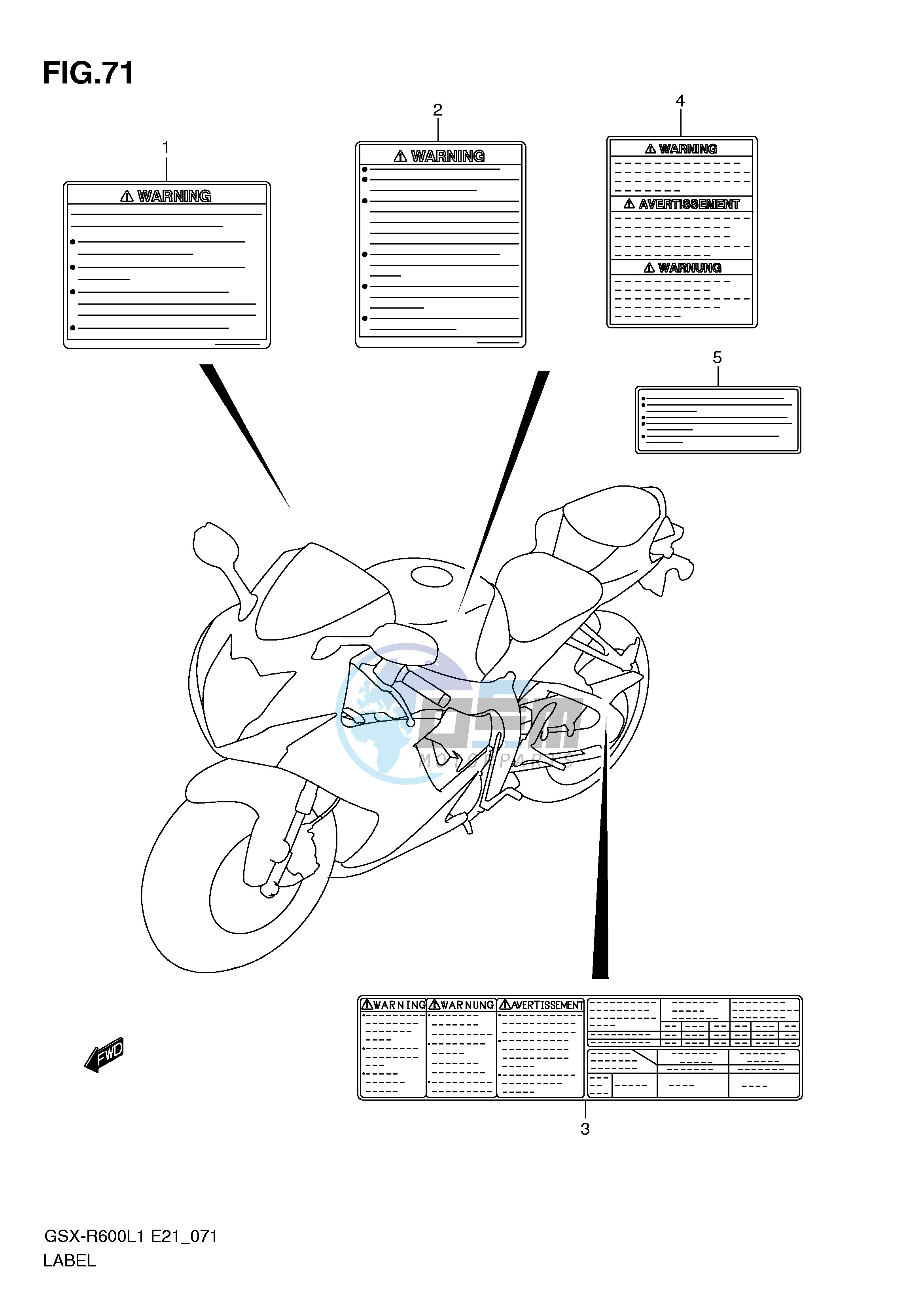 LABEL (GSX-R600L1 E21)