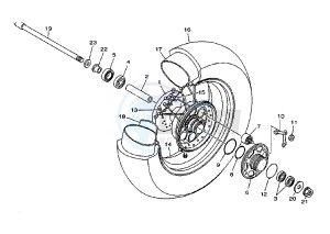 XVS DRAG STAR 1100 drawing REAR WHEEL