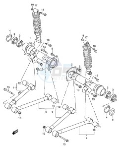 LT-F500F (E3-E28) drawing REAR AXLE HOUSING (MODEL W X)