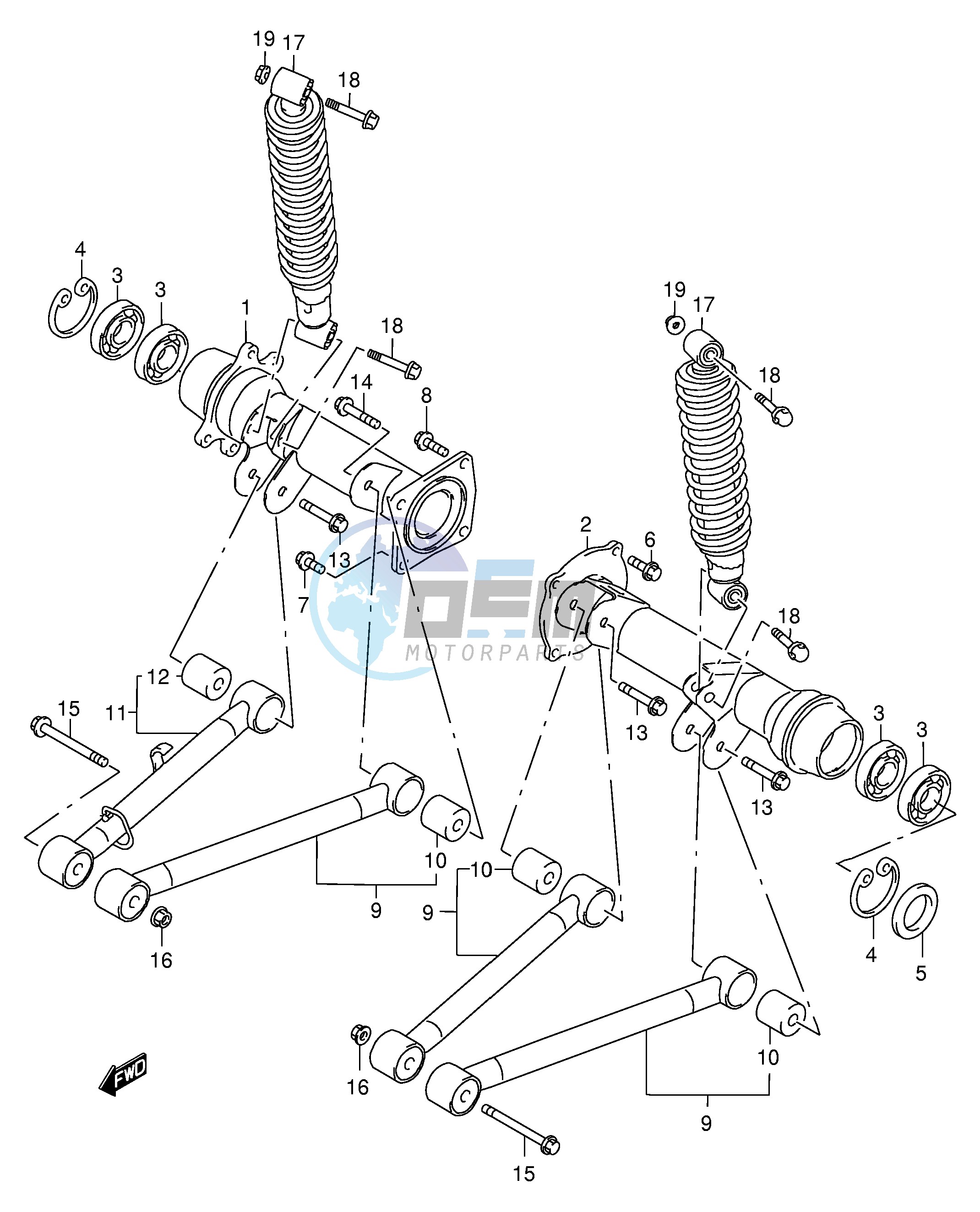 REAR AXLE HOUSING (MODEL W X)