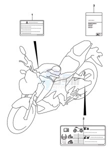 GSX-S125 drawing LABEL (GSX-S125MLXL8 P21)