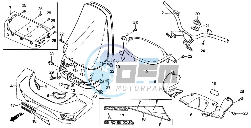 HANDLE PIPE/HANDLE COVER (CH125J/L/M/N/P/R)