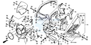 XL700VA9 France - (F / ABS CMF) drawing COWL