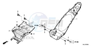 NC750SE NC750S Continue » Europe Direct - (ED) drawing REAR FENDER