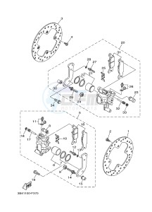 YFM700FWAD YFM70GPLJ GRIZZLY 700 EPS (B1AS) drawing REAR BRAKE CALIPER