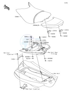 JET SKI ULTRA 310X JT1500LJF EU drawing Seat