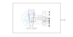 VT750CA9 UK - (E / MKH ST) drawing LEATHER TANK BELT