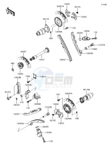 BRUTE FORCE 750 4x4i EPS KVF750HJF EU drawing Camshaft(s)/Tensioner