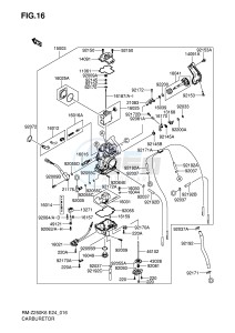 RM-Z250 (E24) drawing CARBURETOR