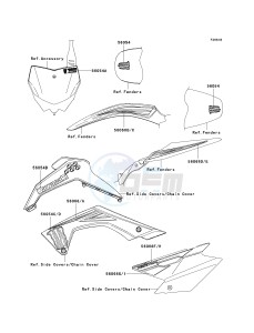 KLX 140 A [KLX140] (A8F-A9FA) A9FA drawing DECALS-- A9FA- --- EBONY- -