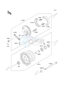 KX 60 B [KX60] (B10-B14) [KX60] drawing FRONT HUB