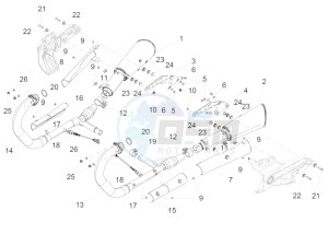 Audace 1400 Carbon 1380 (NAFTA) drawing Exhaust pipe