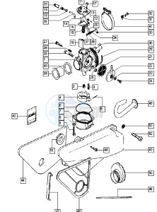 FLEXER_25-45kmh_K4-K7 50 K4-K7 drawing Carburettor-intake silencer