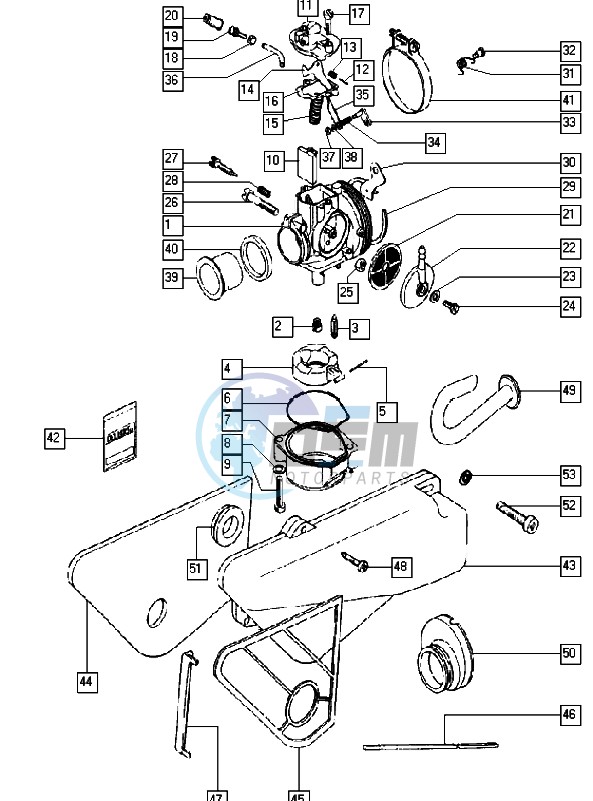 Carburettor-intake silencer