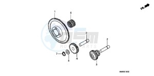 TRX250TEC drawing STARTING GEAR