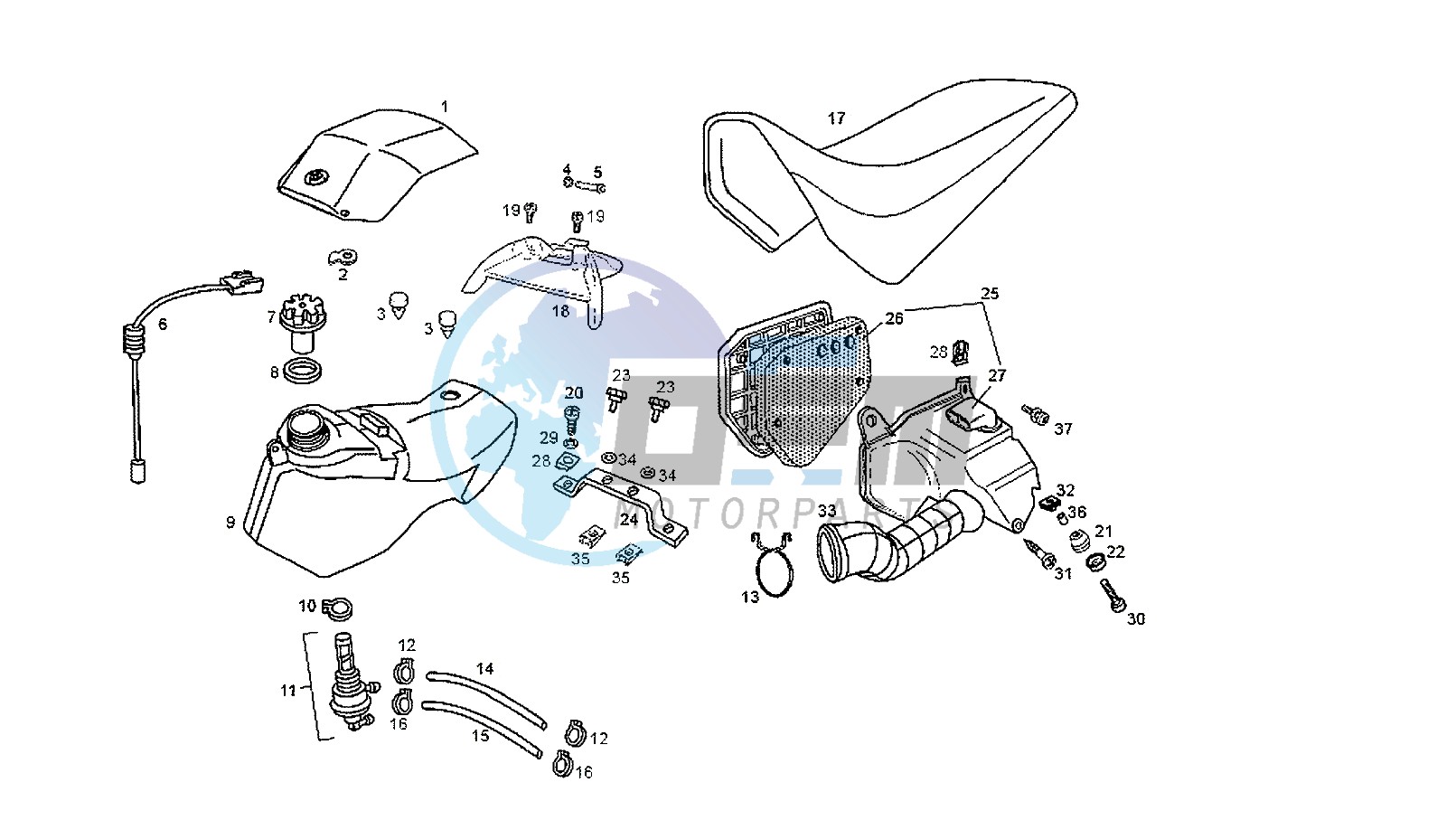 FUEL TANK - SEAT