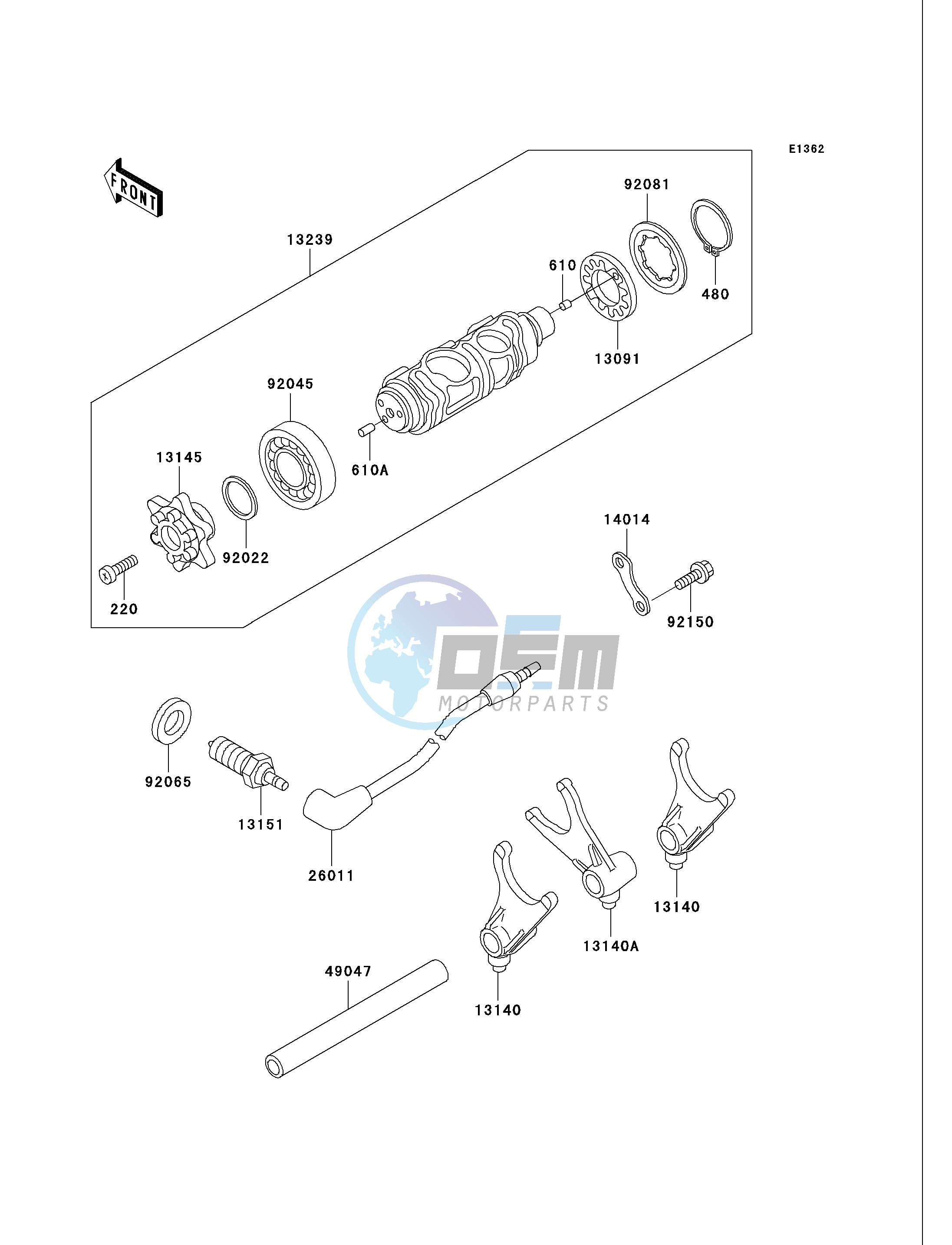 GEAR CHANGE DRUM_SHIFT FORK-- S- -