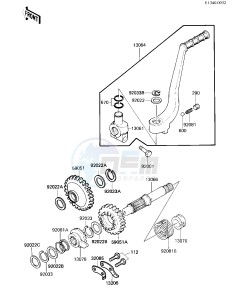 KL 600 A [KL600] (A1) [KL600] drawing KICKSTARTER MECHANISM