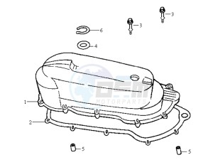 JET BASIX 25KMH 50 drawing CRANKCASE COVER LEFT