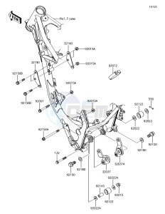 KX85 KX85CGF EU drawing Engine Mount