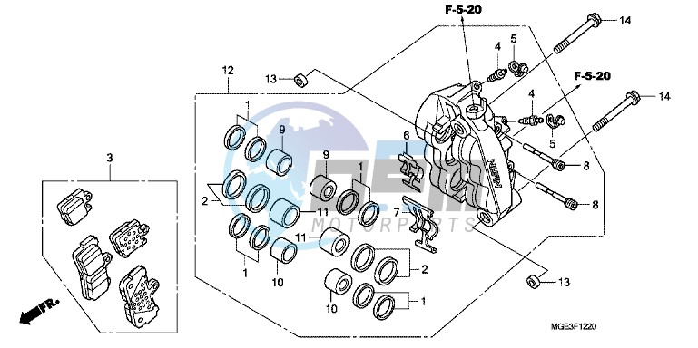 L. FRONT BRAKE CALIPER