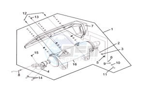 CRUISYM 300 (L8) EU drawing MUFFLER ASSY