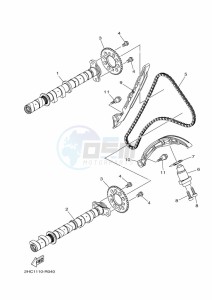 YXZ1000E YXZ1000R (B5J7) drawing CAMSHAFT & CHAIN