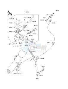 VN 900 B [VULCAN 900 CLASSIC] (6F-9F) B8F drawing FRONT MASTER CYLINDER