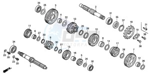 VT125C drawing TRANSMISSION