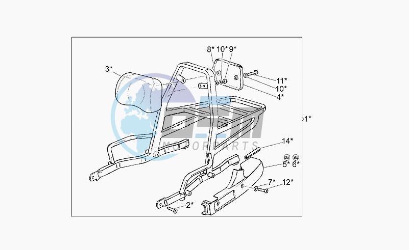 Optional fixed luggage rack