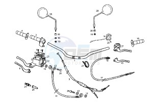 SENDA R X-RACE - 50 cc drawing HANDLEBAR-CONTROLS