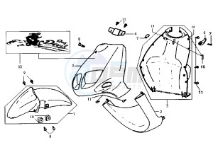 RED DEVIL - 50 cc drawing FRONT SHIELD