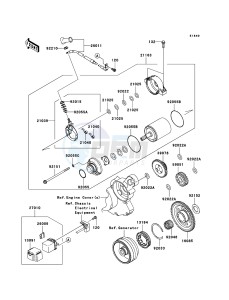 KLX450R KLX450ABF EU drawing Starter Motor