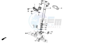 TRX350TM FOURTRAX drawing STEERING SHAFT