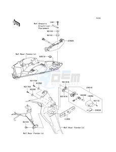 EX 650 C [NINJA 650R] (C9F) C9F drawing TAILLIGHT-- S- -