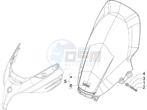 X Evo 125 Euro 3 (UK) drawing Windshield - Glass