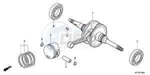 SH125C drawing CRANKSHAFT/PISTON