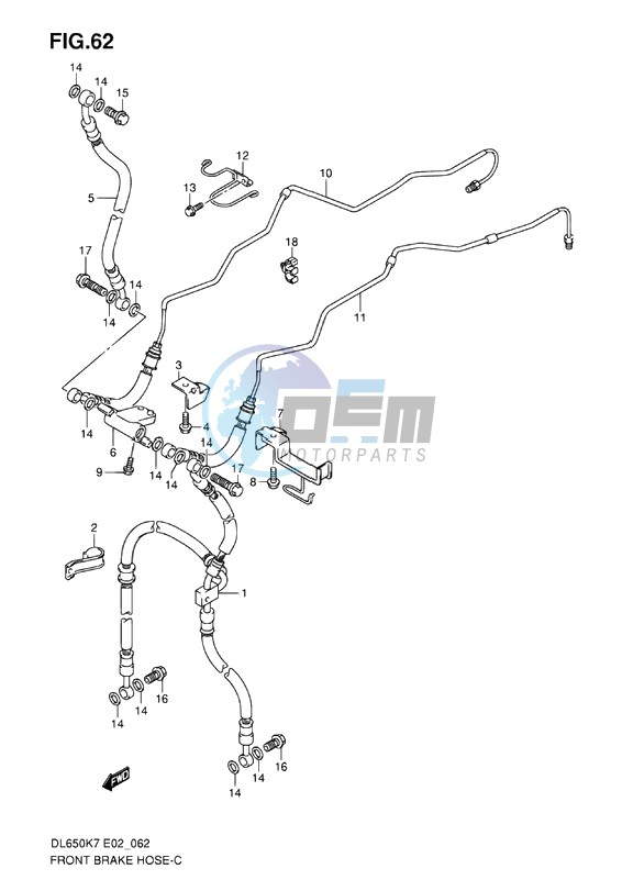 FRONT BRAKE HOSE (ABS)