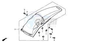 CR250R drawing REAR FENDER