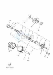 YFM450FWB KODIAK 450 (BJ5E) drawing CRANKSHAFT & PISTON