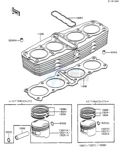 ZX 1100 A [GPZ] (A1-A2) [GPZ] drawing CYLINDER_PISTONS