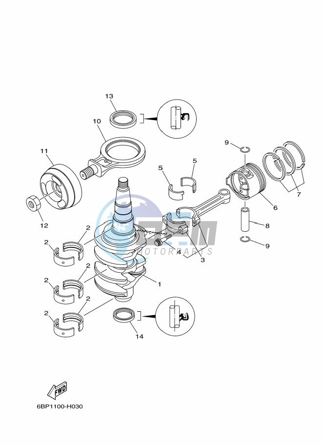 CRANKSHAFT--PISTON