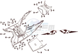 SYMPHONY SR 125 L7 drawing FLOOR PANEL /  FRAMEBEKLEDING